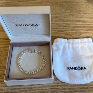 Pandora timeless pave Cuban bracelet
